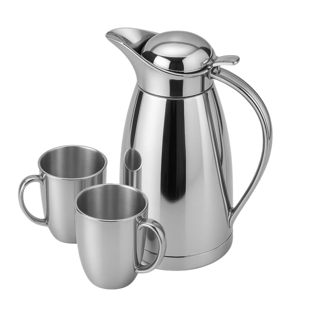 1.2 LT - Termos Seti - Çelik Bardaklı - 2 Bardaklı - Square