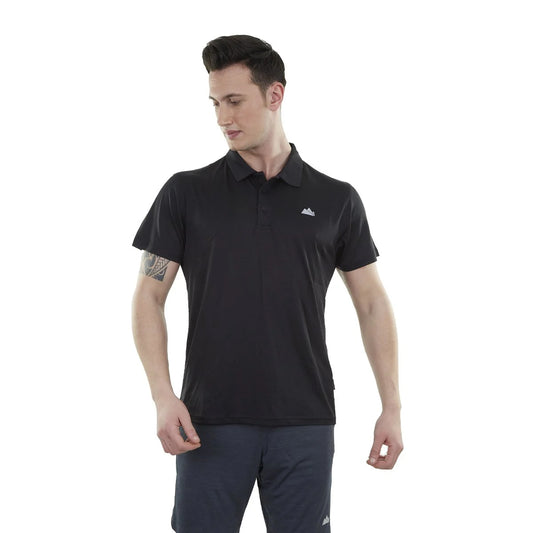 Spor Erkek Polo Yaka Tişört - Hızlı Kuruyan Tişört - Ultra Dry Siyah (600613)
