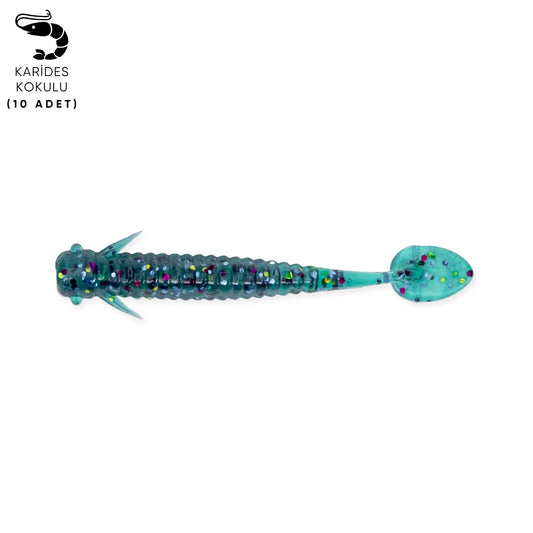 Silikon Kurt Yem - 1g 50mm - Fishack Wormix - 10 Adet - Blue