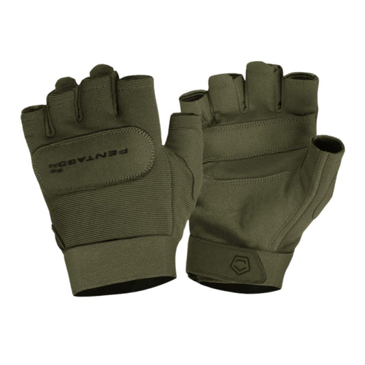 Taktikal Eldiven - Pentagon - Yarım Parmak - Duty Mechanic - Olive - P20010-SH
