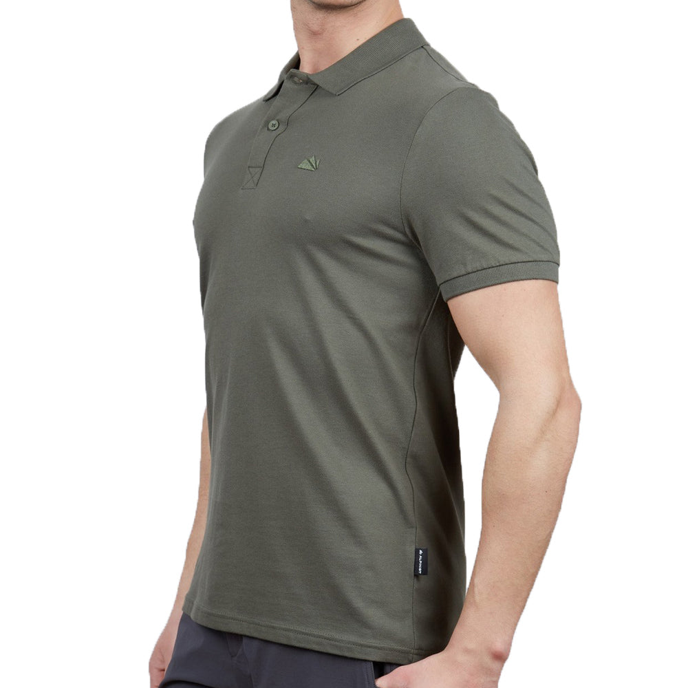 Erkek Polo Yaka Tişört - Pamuklu Spor Tişört - Stratus - Haki (600303)