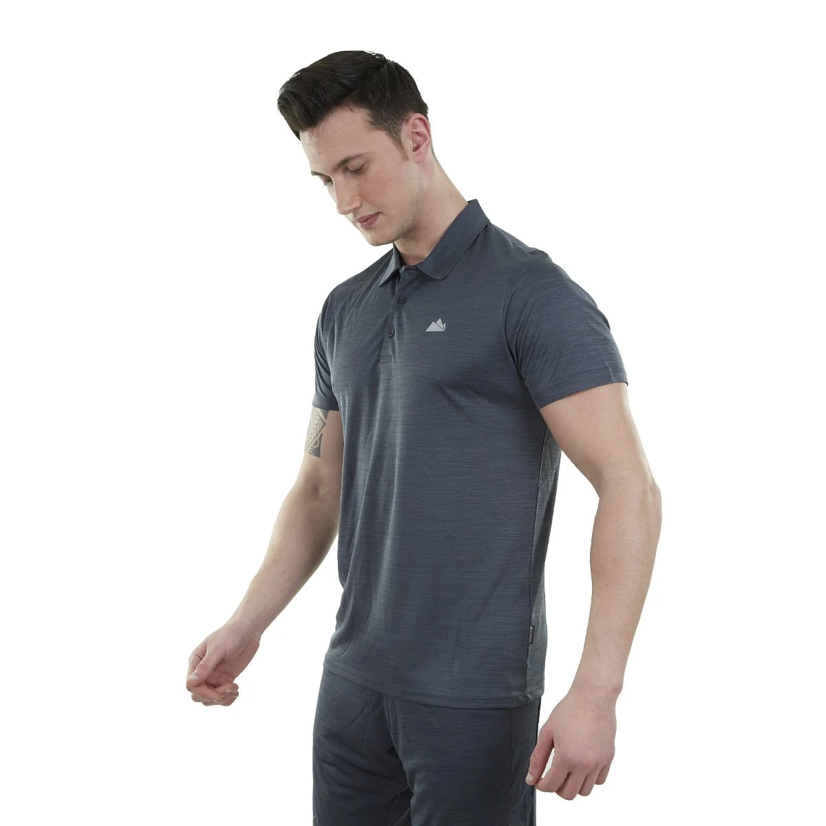 Spor Erkek Polo Yaka Tişört - Hızlı Kuruyan Tişört - Ultra Dry Antrasit (600613)