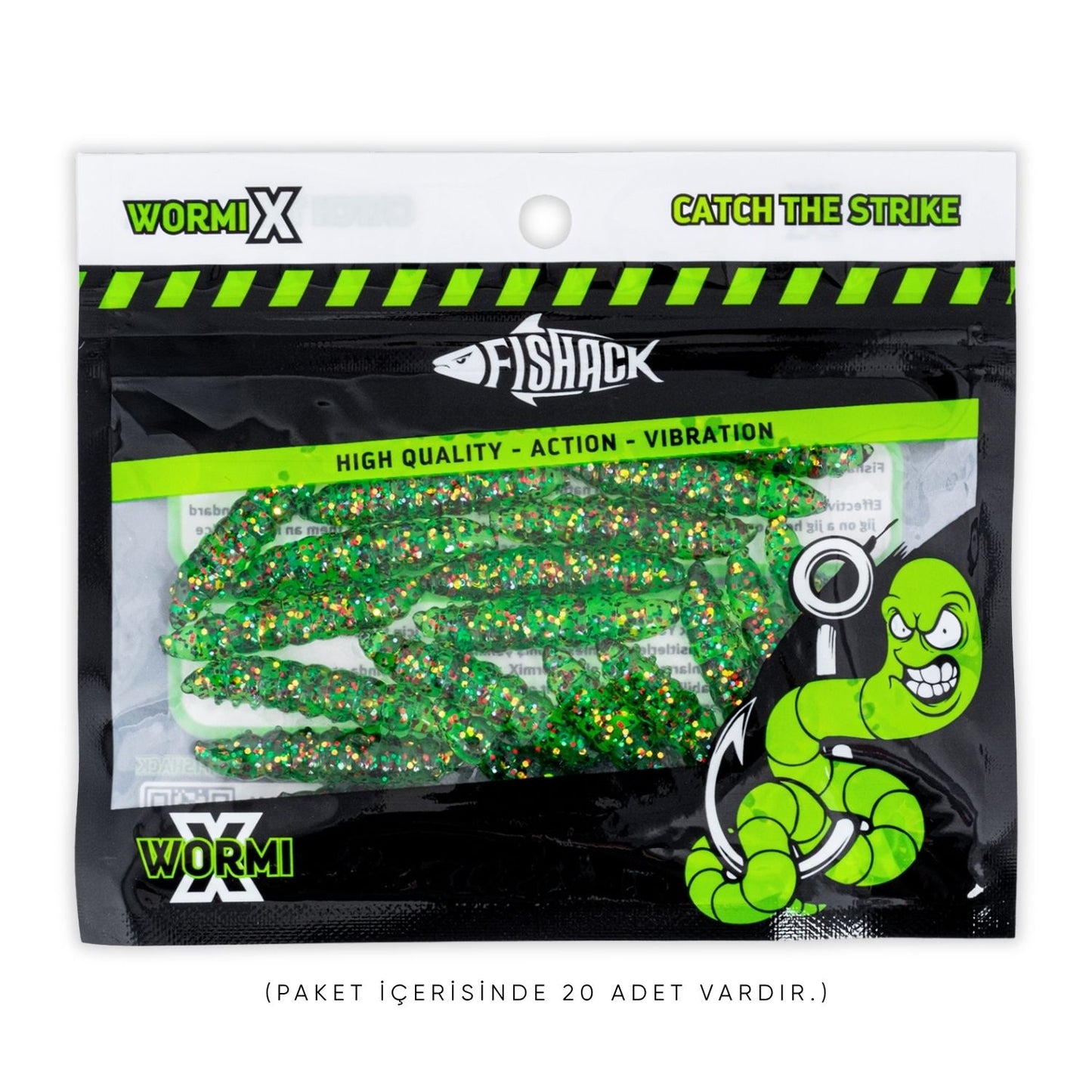 Silikon Kurt Yem - Fishack - 35mm - Peynir Kokulu - 20 Adet - Jungle - Trout Bait