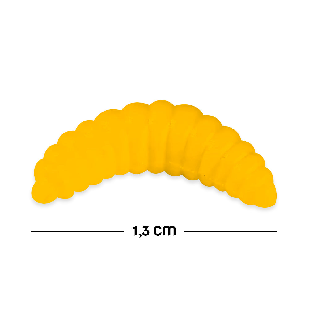 Silikon Kurt Balık Yemi - Kokulu - L Maggot - Turuncu - Power Bait (9956)