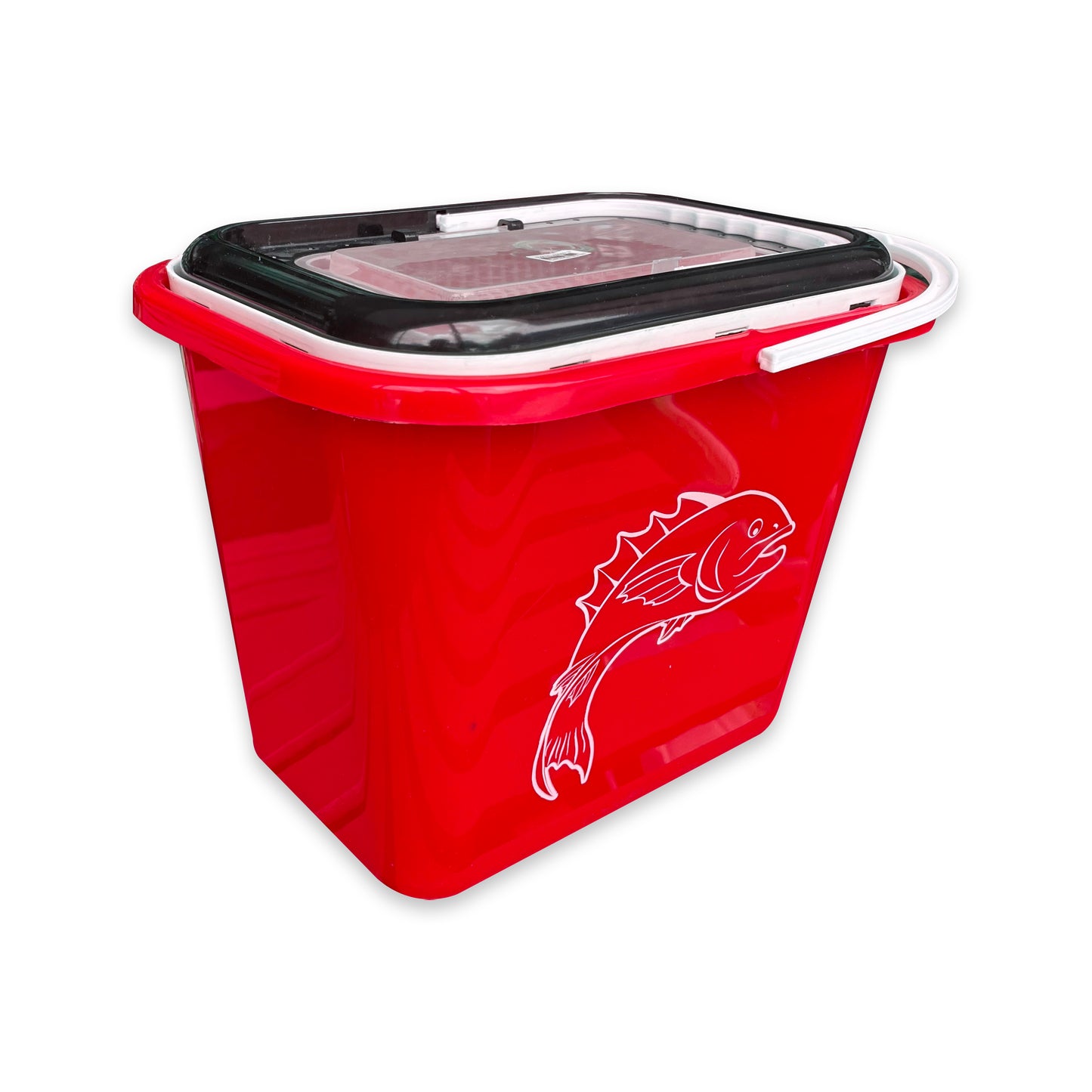 Balıkçı Kovası - 15 lt - Fishack - Süzgeçli - Kırmızı (Kod 179)