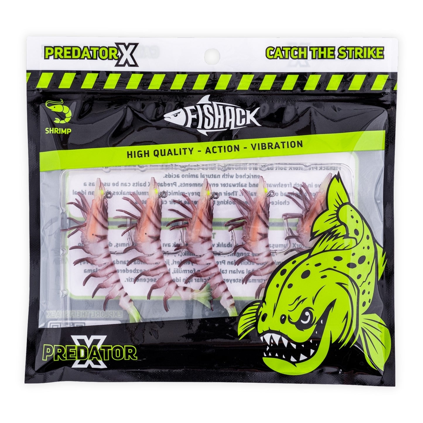 Silikon Karides Yem - 7g 75mm - Fishack Krillax - UV Boyalı - Ghost Shrimp