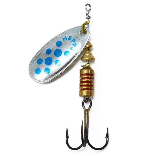 Alabalık Turna Döner Olta Kaşık - Mepps - Comet - Gümüş/Mavi Noktalı No:0