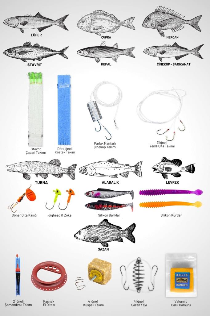 Deniz Ve Göl Profesyonel Olta Takımı Seti 2 (Metal 5000'lik Makine + 330cm 100-300g Atarlı Kamış)