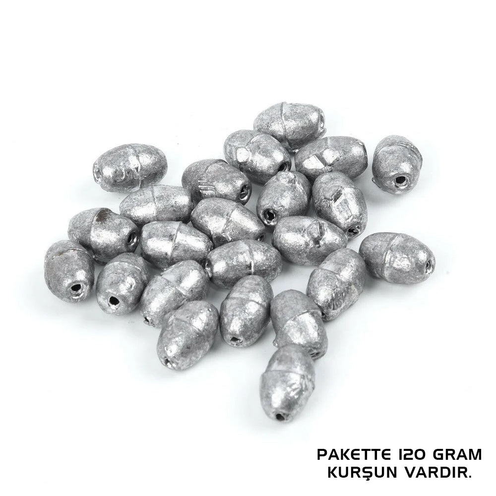 Gezer Olta Kurşunu - Kıstırma (Zeytin) Kurşun - 40 Gram - 120 Gr Paket