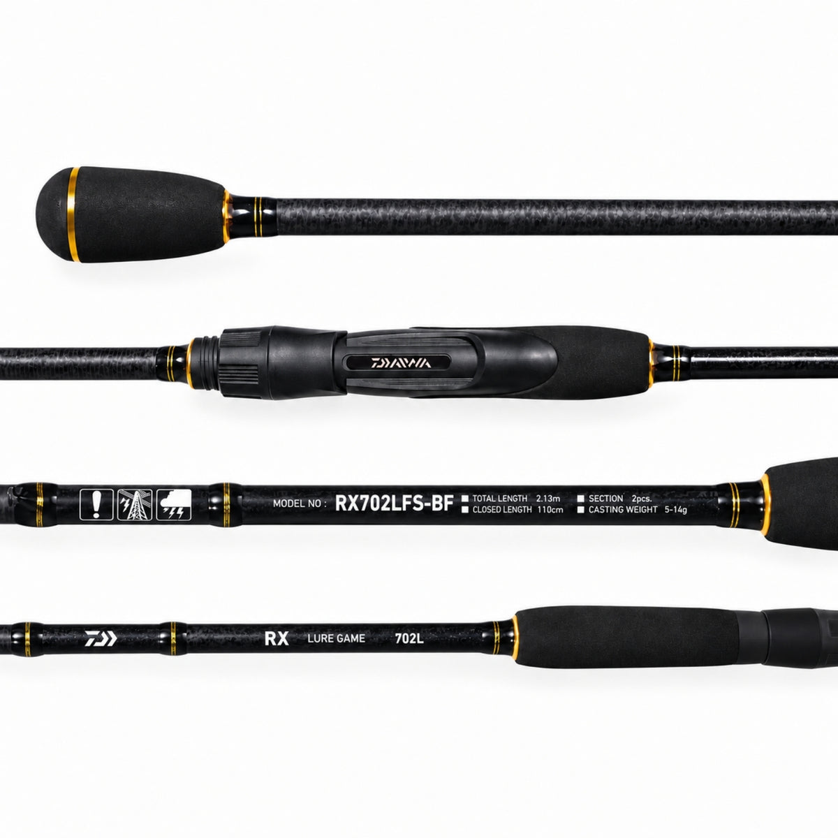 İki Parça Spin Olta Kamışı - Daiwa RX Lure Game BF - 213 cm 5/14 gr