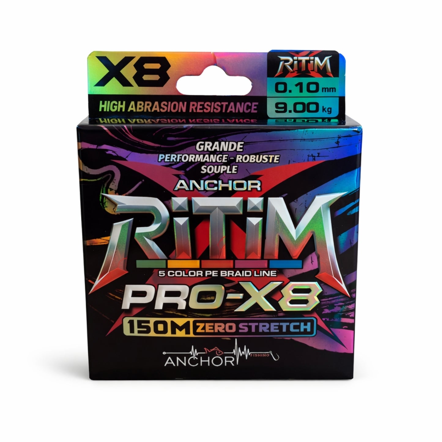 İp Örgü Misina - 8 Kat - Anchor Ritim X8 - 150mt - Ebruli - 0.10mm