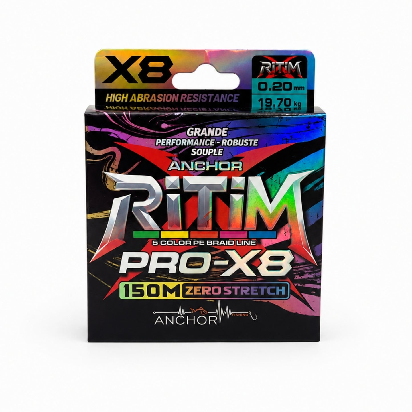 İp Örgü Misina - 8 Kat - Anchor Ritim X8 - 150mt - Ebruli - 0.20mm