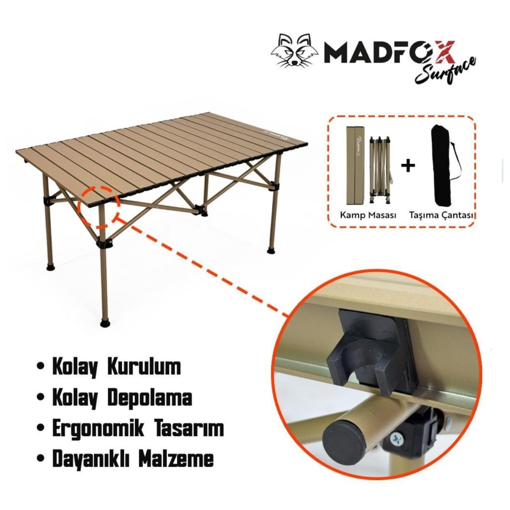 Katlanabilir Alüminyum Kamp Masası - Akordion - Madfox - Surface - 547270