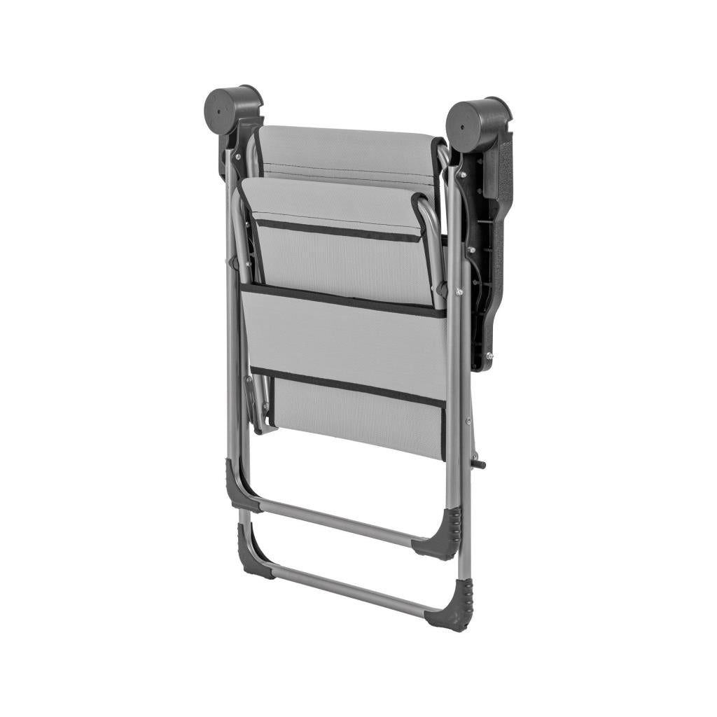 Katlanabilir Piknik ve Kamp Sandalyesi - Bardaklıklı - Rock - Kül Gri (A-14)- 140KG Taşıma