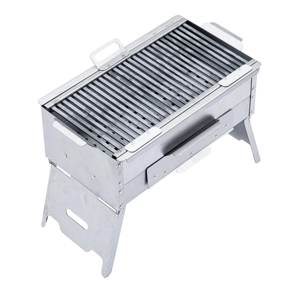Katlanır Ayaklı Mangal - Argeus - Paslanmaz - Mühürleme Izgaralı - Kül Hazneli