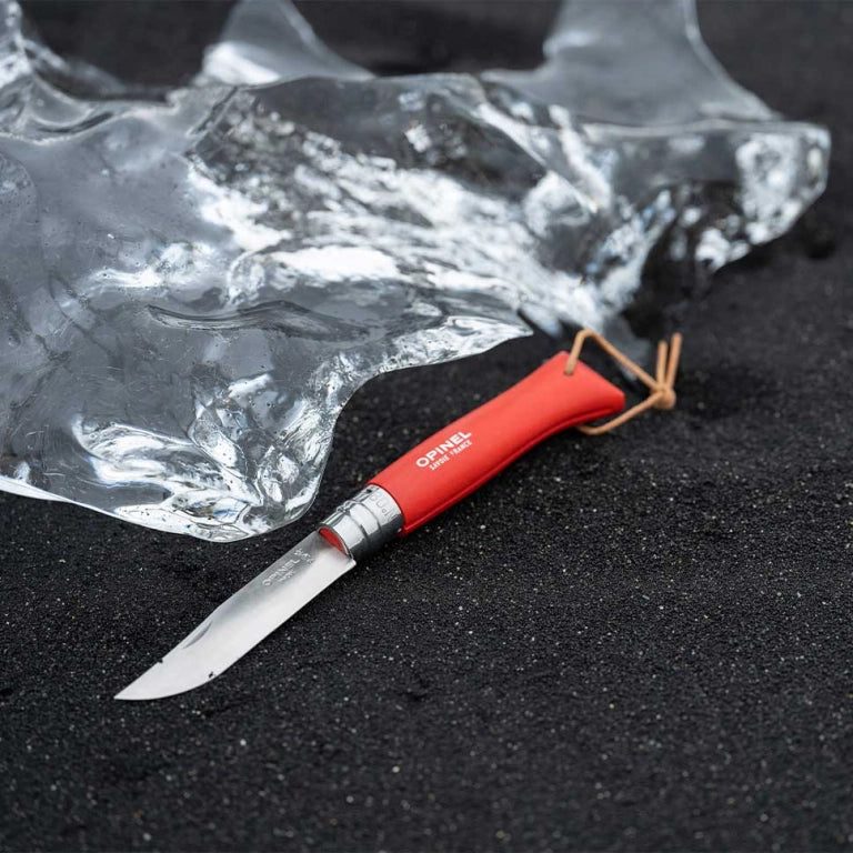 Katlanır Cep Çakısı - Opinel - Gürgen Ağacı Sap - Kırmızı Çakı No:8