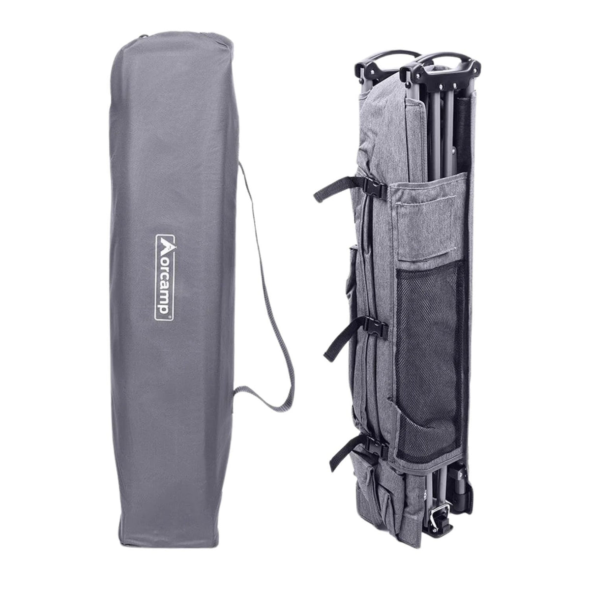 Letto Katlanabilir Kamp Yatağı & Kampet - Orcamp -Cepli - Gri - OUT-2361