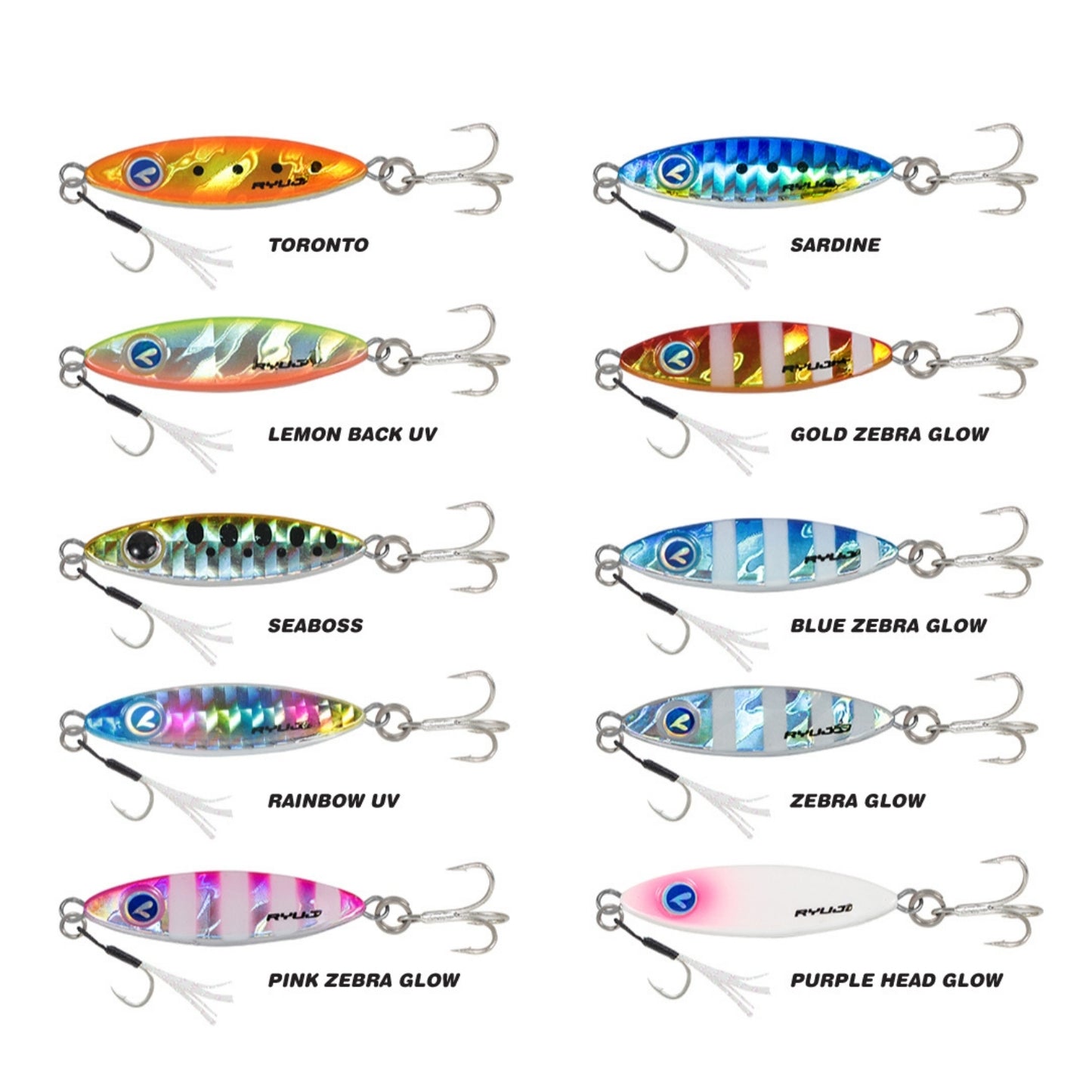 Metal Jig Yem - Ryuji Zuby - 43mm 15gr - Blue Zebra Glow