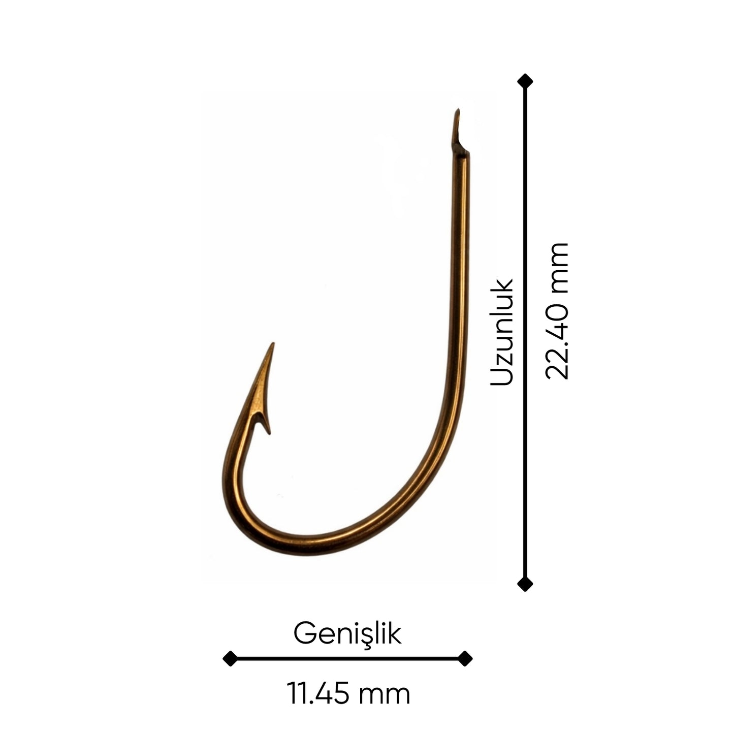 Olta İğnesi - Crown - 17104 - Bronz - No: 1 (50'li Paket)