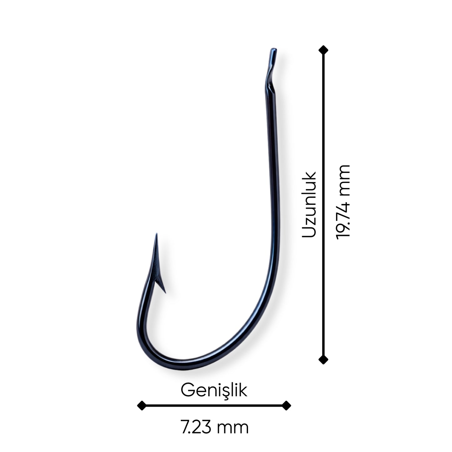Olta İğnesi - Mustad - 2300 - Lacivert - No: 16 (50'li Paket)