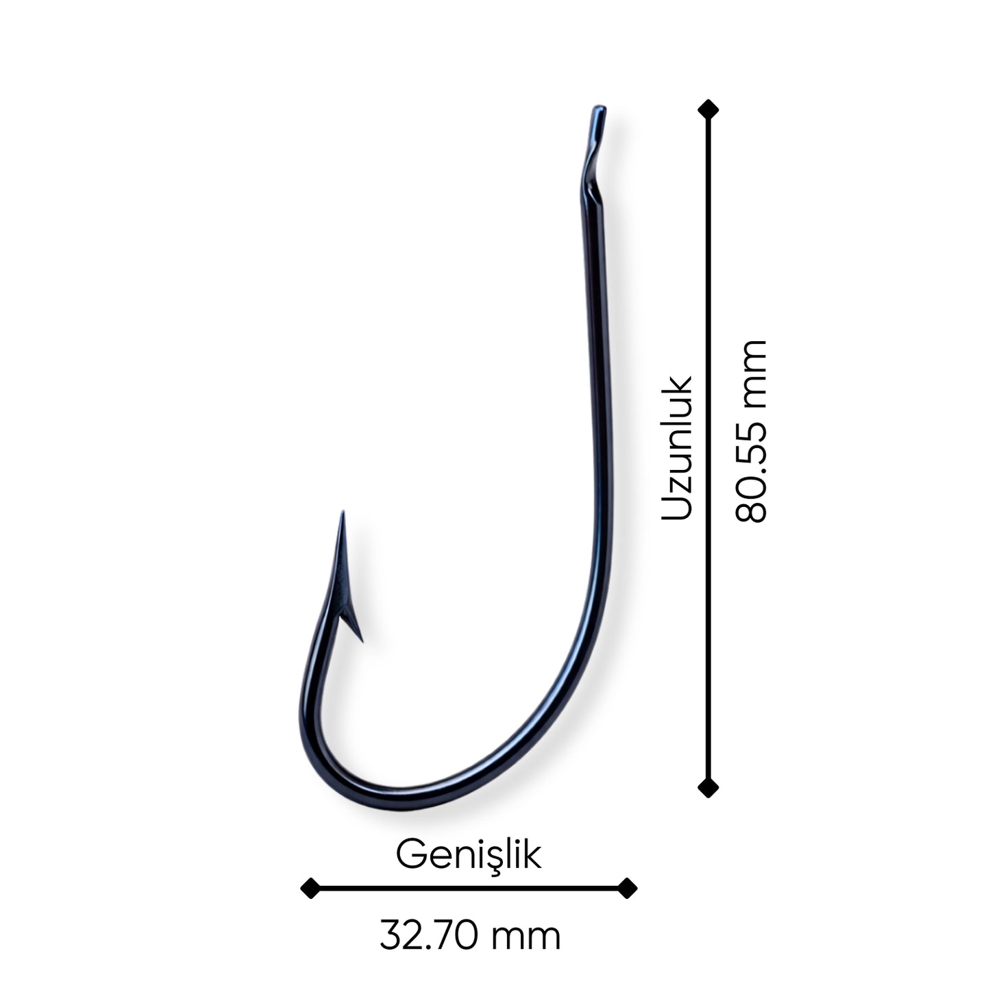 Olta İğnesi - Mustad - 2300 - Lacivert - No: 2 (6'lı Paket)