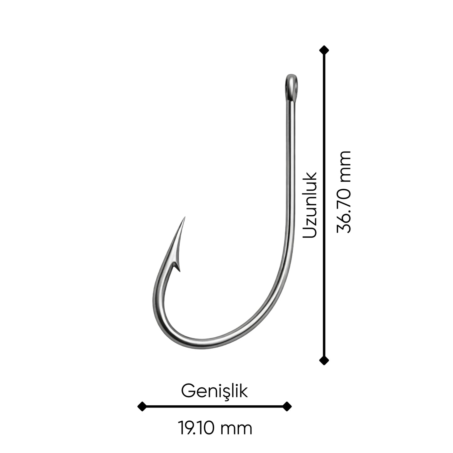Olta İğnesi - Telescopic Star - Krom - No: 4/0 (10'lu Paket)
