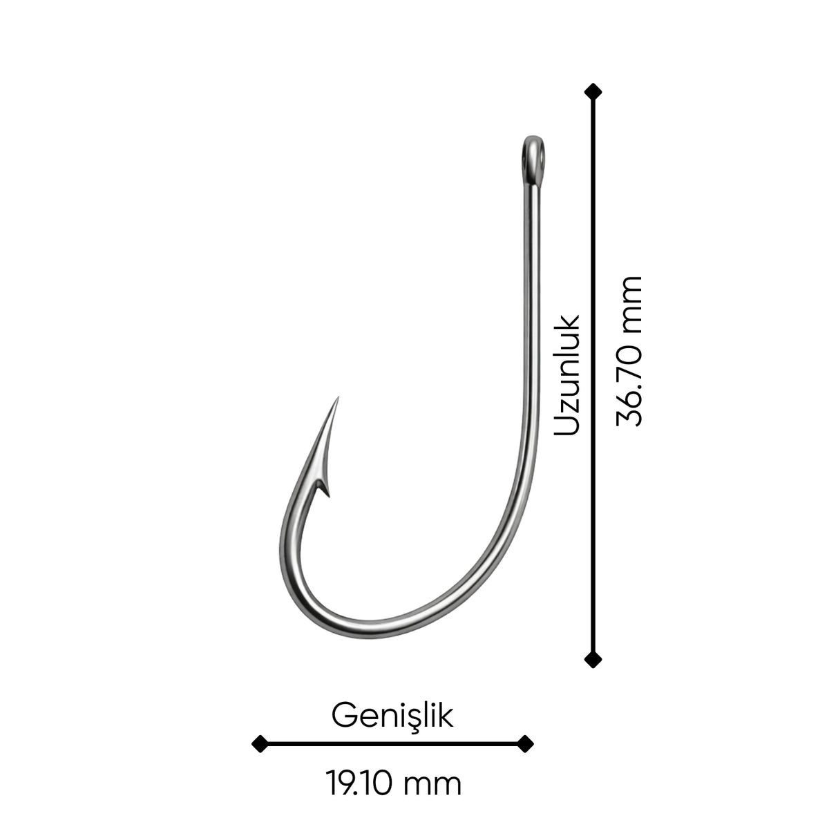Olta İğnesi - Telescopic Star - Krom - No: 4/0 (10'lu Paket)