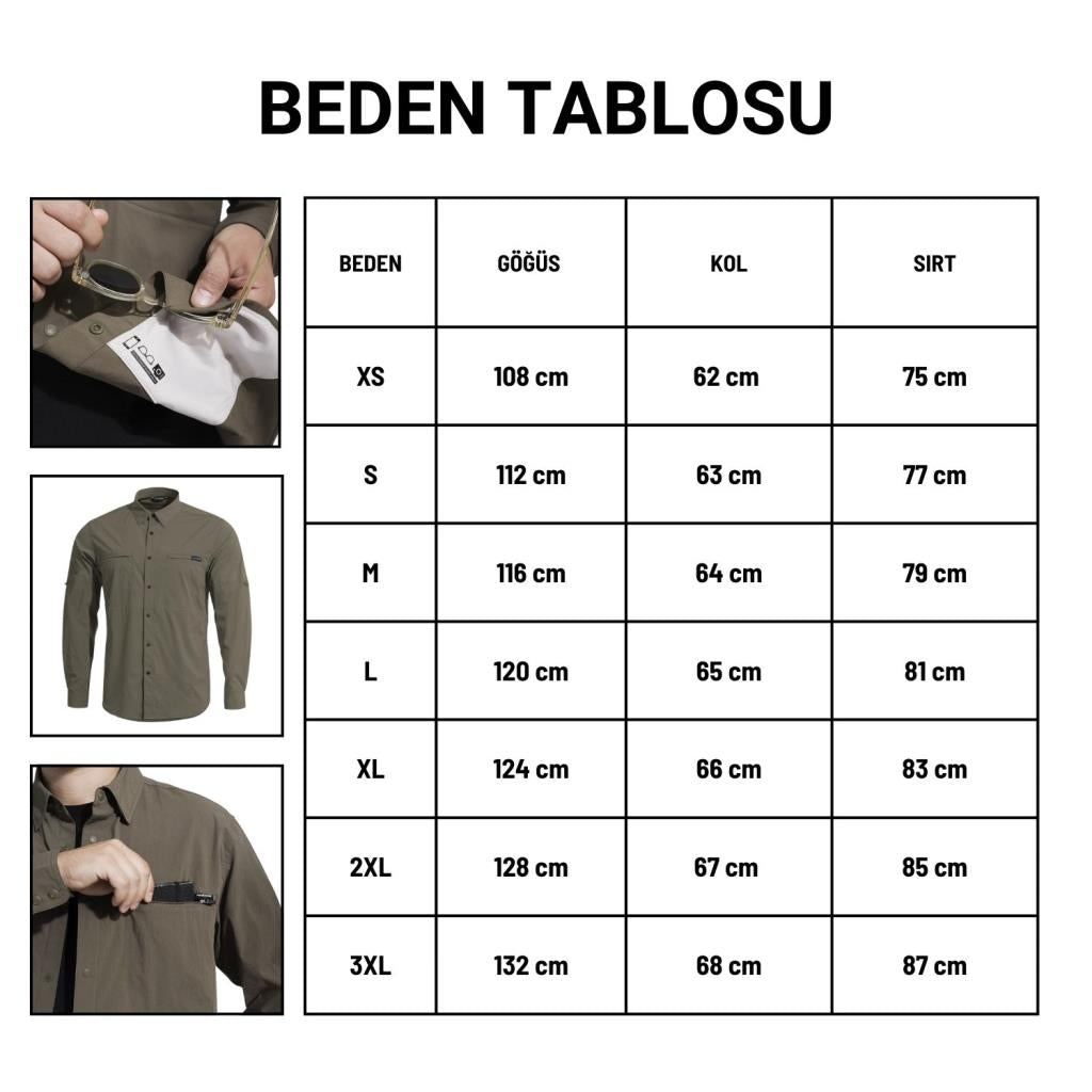 Outdoor Tactical Erkek Gömleği - Pentagon - Wayne - Black - K02029