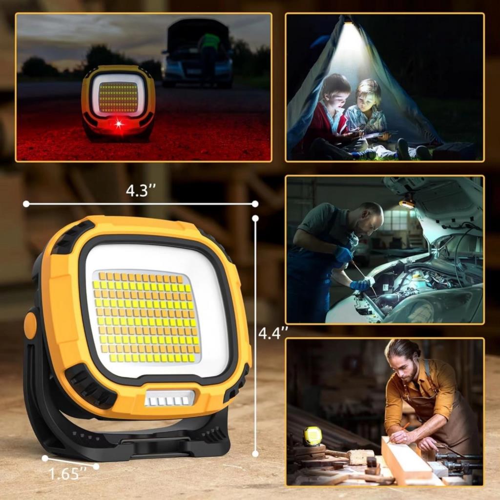 Şarj Edilebilir Çalışma Lambası - Wison - Çok Fonksiyonlu - Mıknatıs & Kancalı