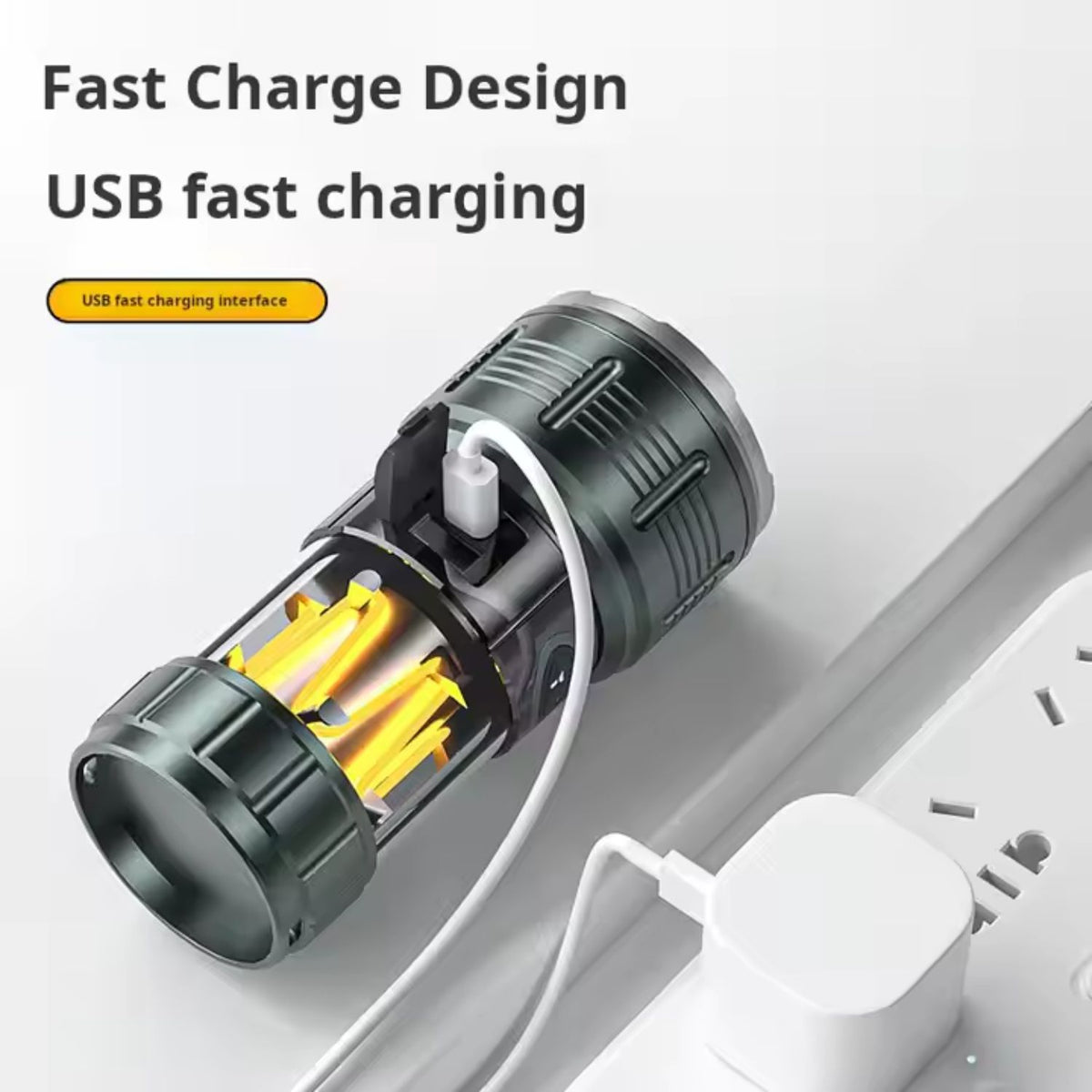 Şarj Edilebilir El Feneri - Wison - 1000 Lümen - 10 Watt