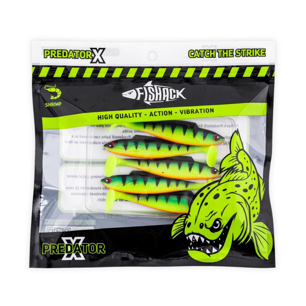 Silikon Balık - 4,5g 85mm - Fishack PredatorX - UV Boyalı - Volt