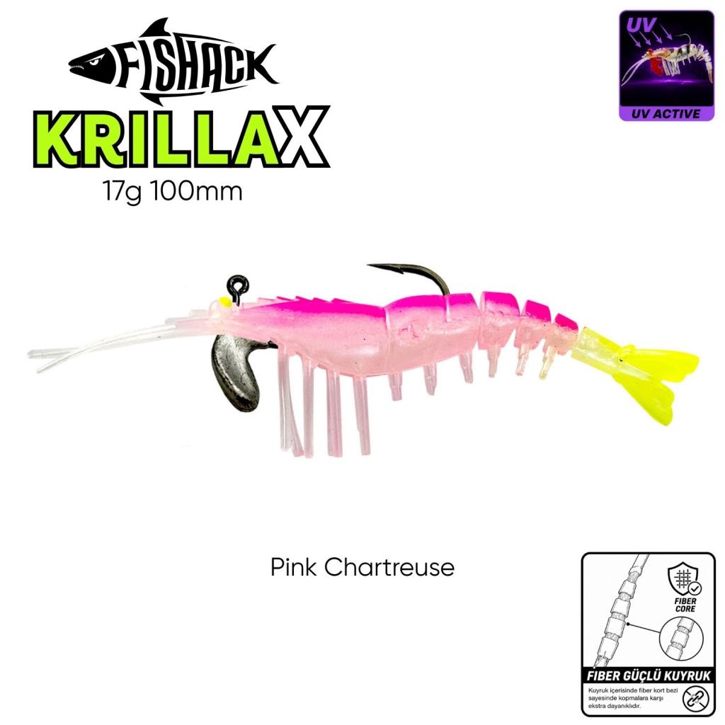 Silikon Karides Yem Fishack Krillax - UV Boyalı - 17g 100mm
