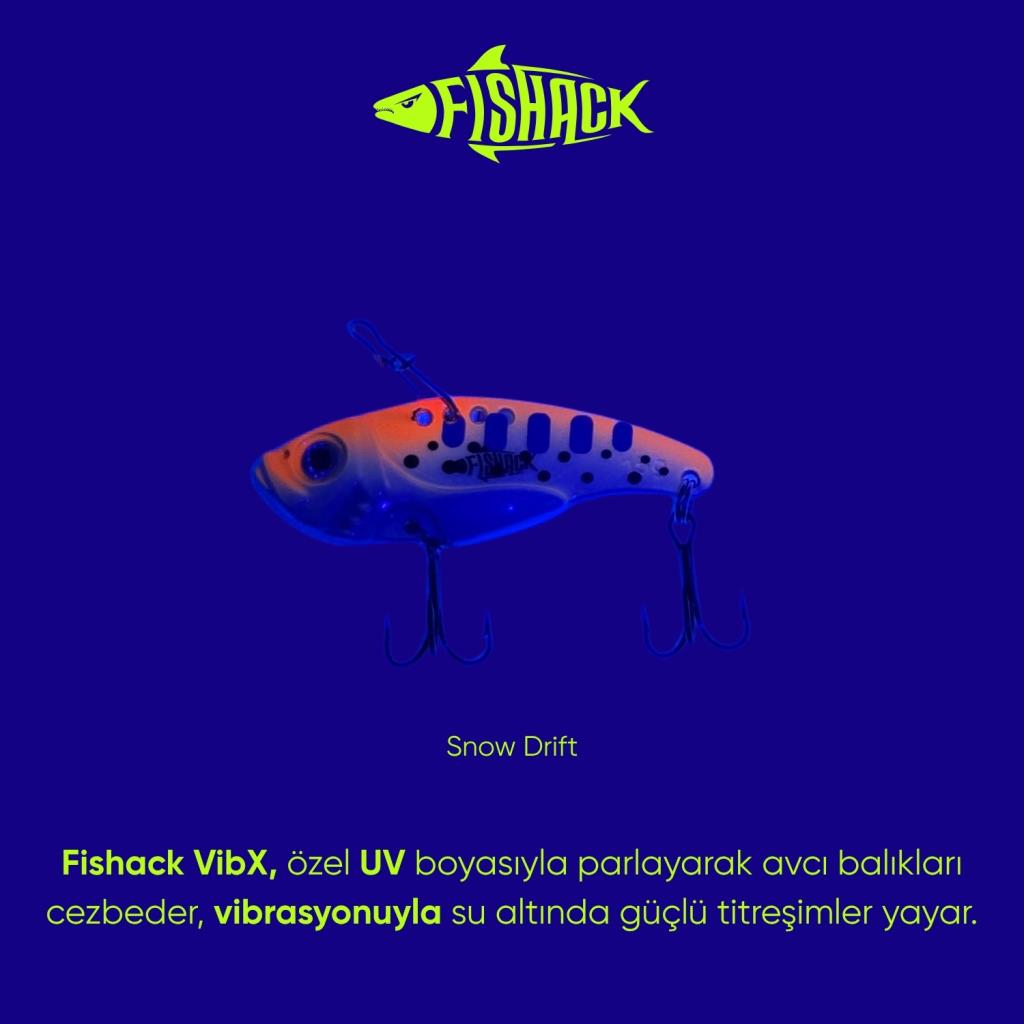 Vibrasyon Yem - LRF/Spin Jig - Fishack VibraX - 7g 40mm - Snow Drift - UV Boyalı