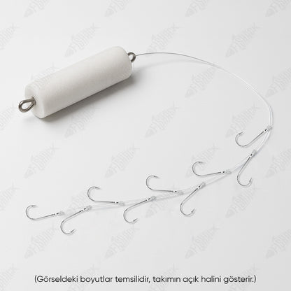 10 İğneli Kefal Hazır Takım - Fishack - 10 İğneli Kıbrıs Takım