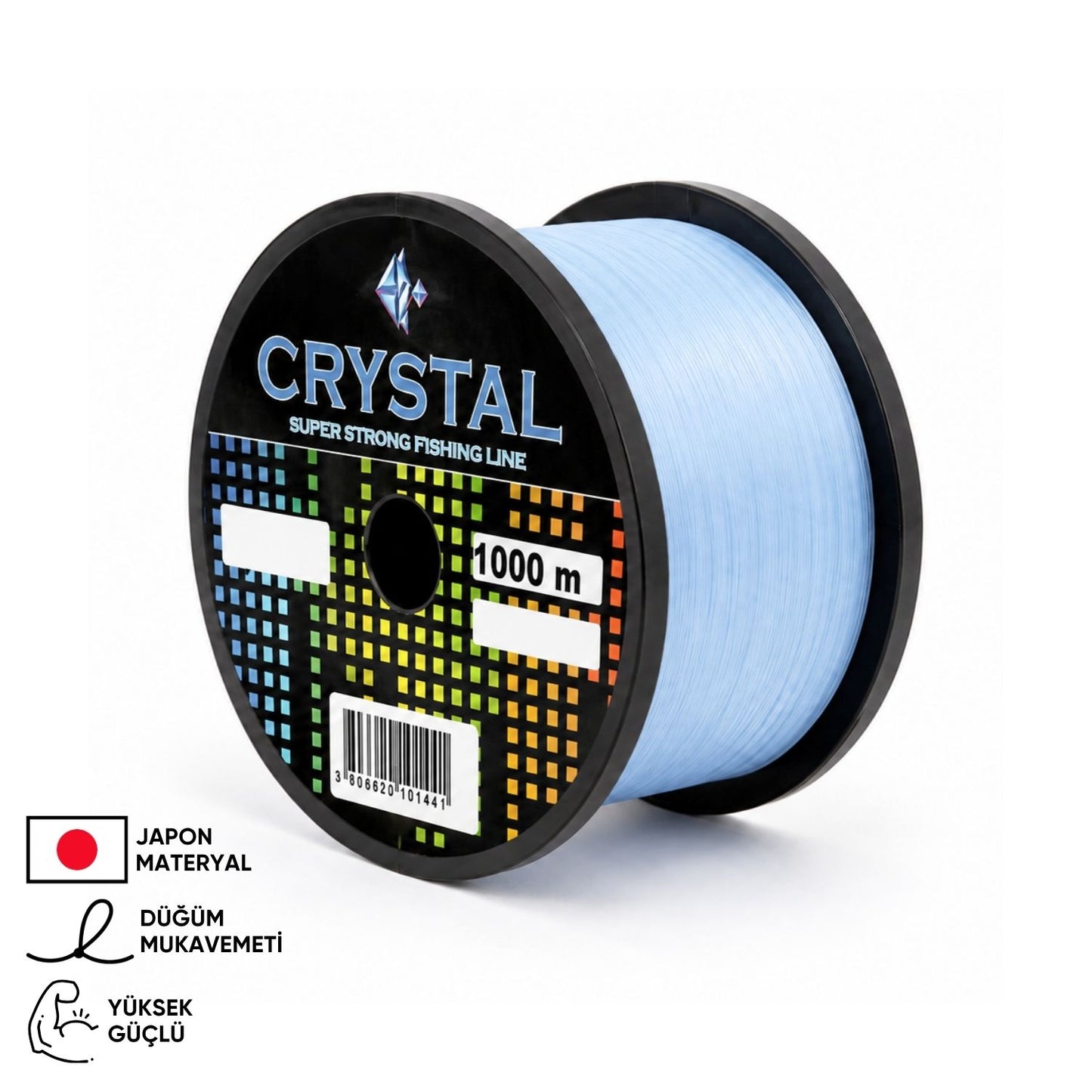 1000 MT Bobin Misina - Crystal - Mavi - Ekstra Güçlü - 0,25 MM