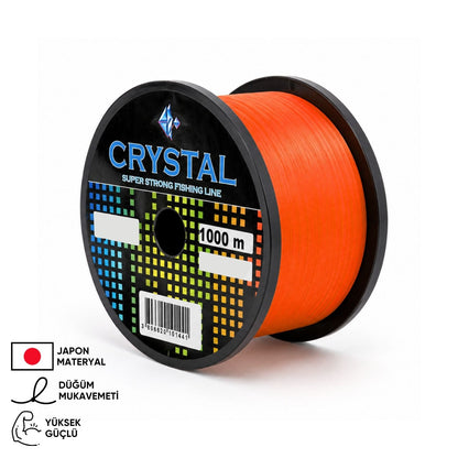 1000 MT Bobin Misina - Crystal - Turuncu - Ekstra Güçlü - 0,30 MM