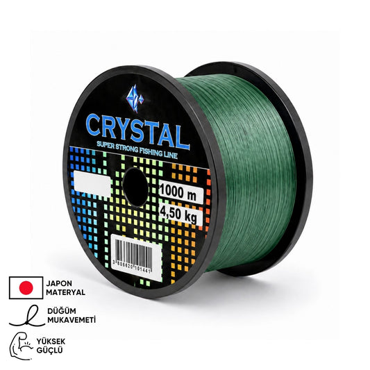 1000 MT Bobin Misina - Crystal - Yeşil - Ekstra Güçlü - 0,25 MM