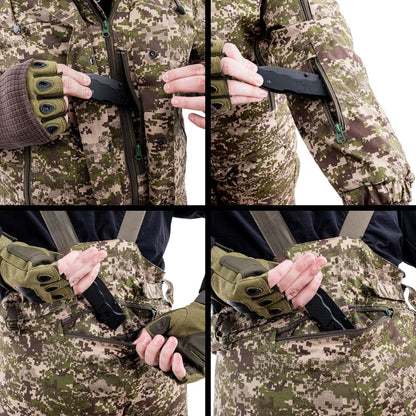 Soğuk İklim Takımı - Su İtici Nefes Alır Kumaş - -35° - Kamuflaj - Savage.