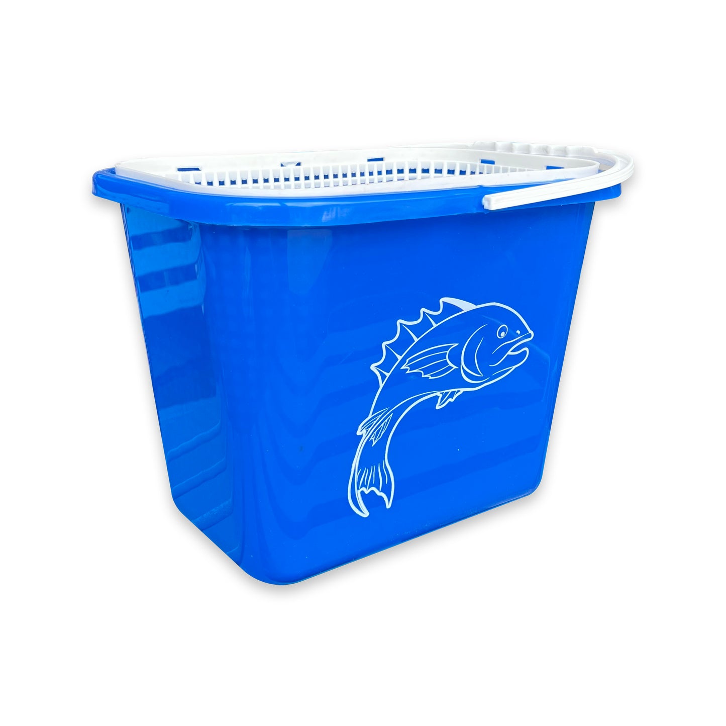 Balıkçı Kovası - 15 lt - Fishack - Süzgeçli - Mavi (Kod 179)