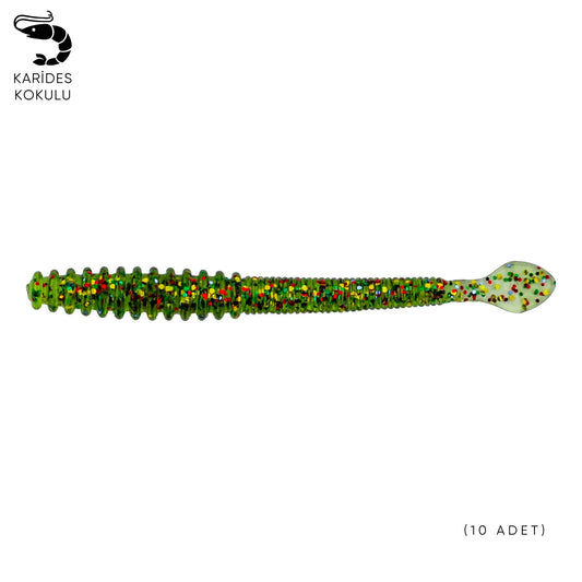 Silikon Sahte Kurt Yem - 2,2g 87mm - Fishack Wormix - Jungle