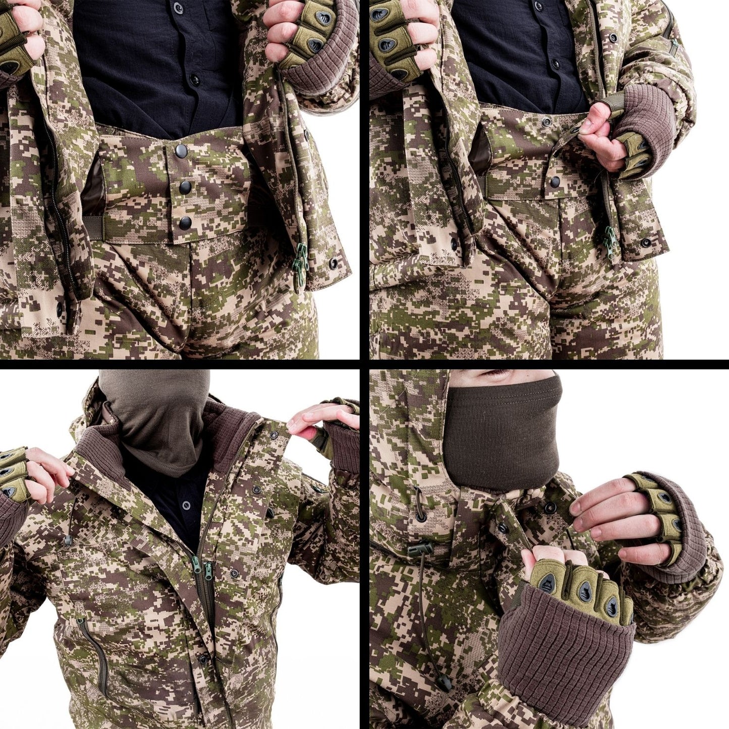 Soğuk İklim Takımı - Su İtici Nefes Alır Kumaş - -35° - Kamuflaj - Savage.