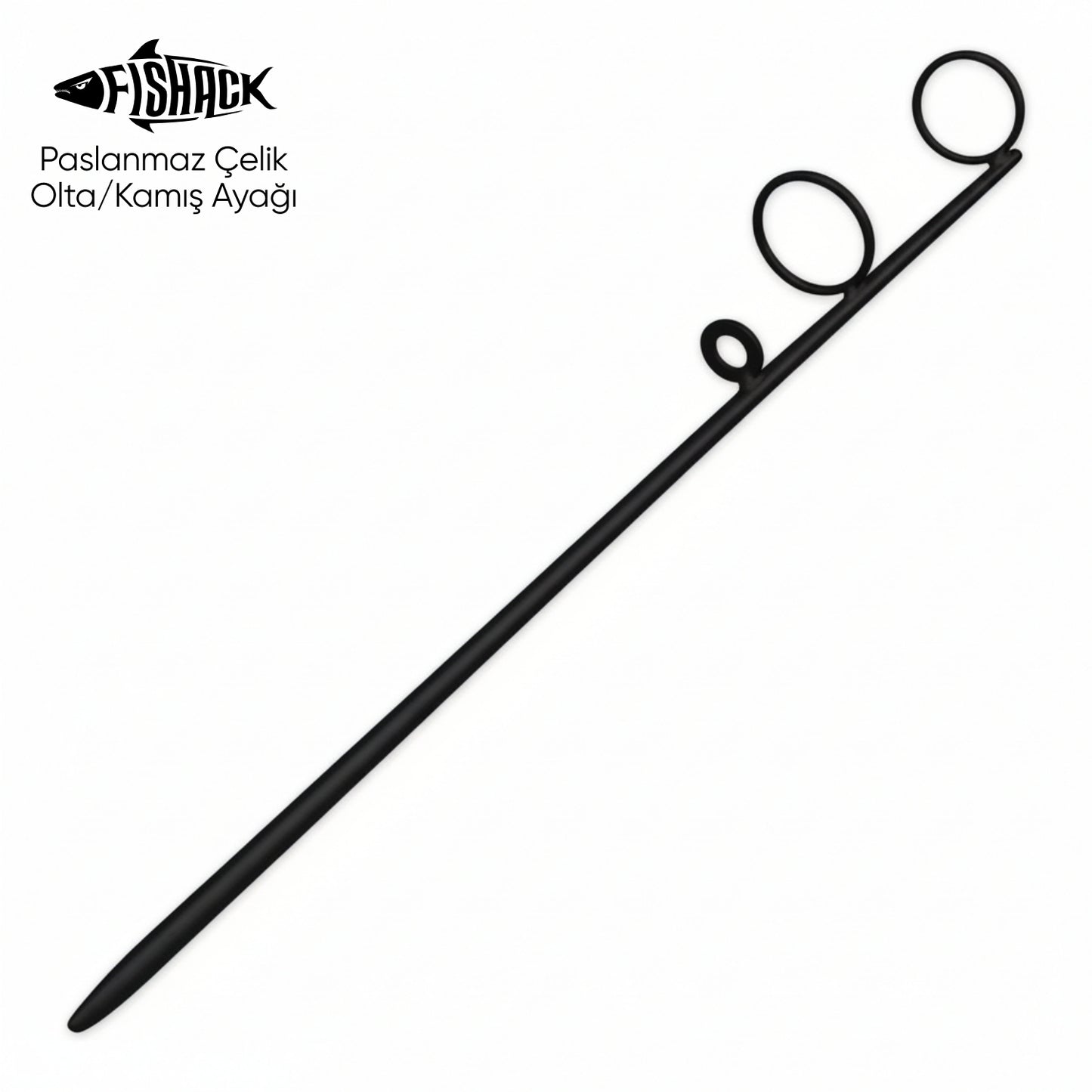 Olta Kamış Ayağı - Paslanmaz Çelik - Fishack - Siyah