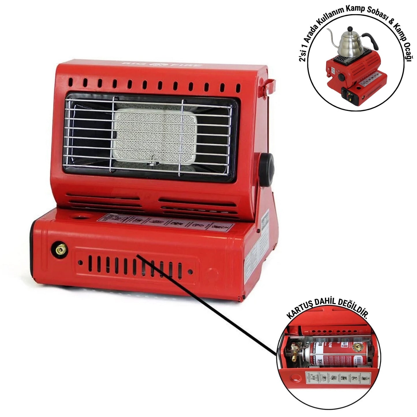 Portatif Kamp Sobası - Madfox Big Fire Maxi - Kırmızı - 547262