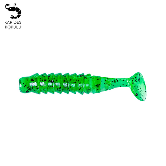 Silikon Kurt Yem - 1,5g 45mm - Fishack - 10 Adet - Yeşil - Karides Kokulu