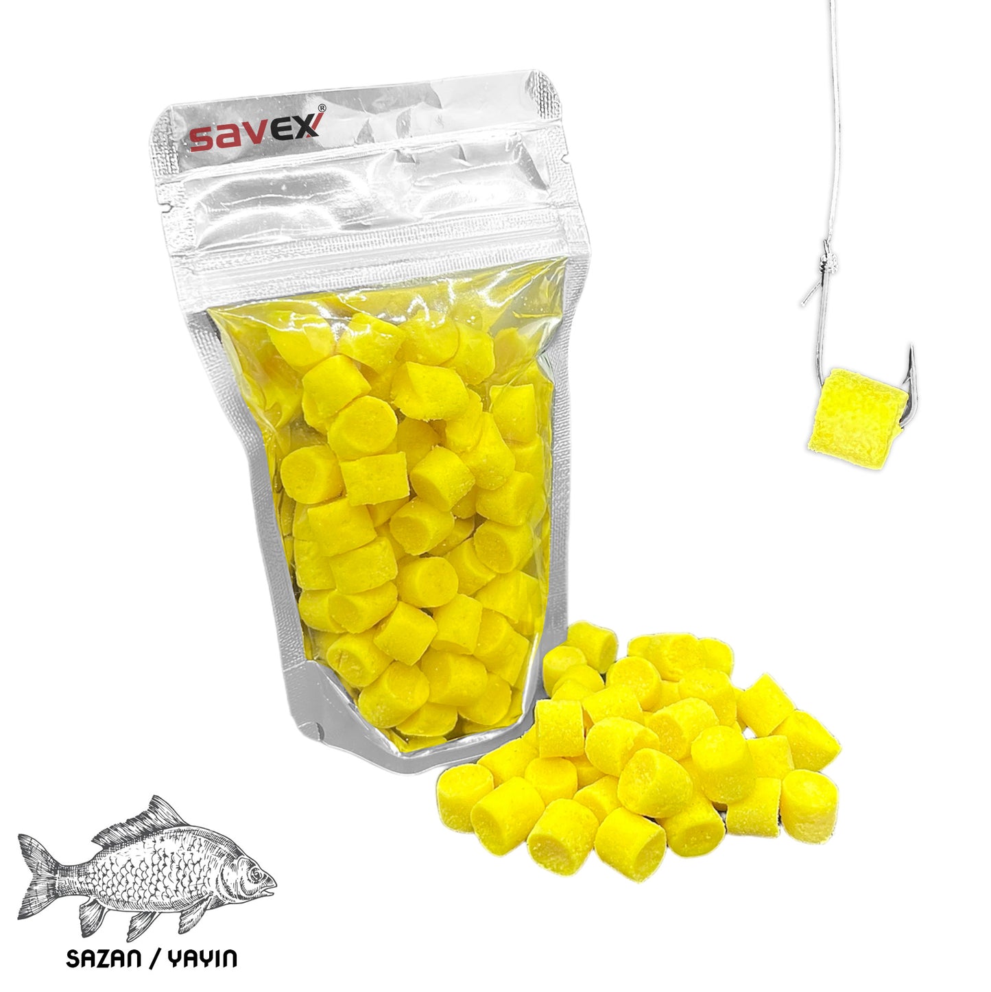 Kesme Sazan / Yayın Hamuru - İğne Yemi - Sarı-Vanilya 80 Gr