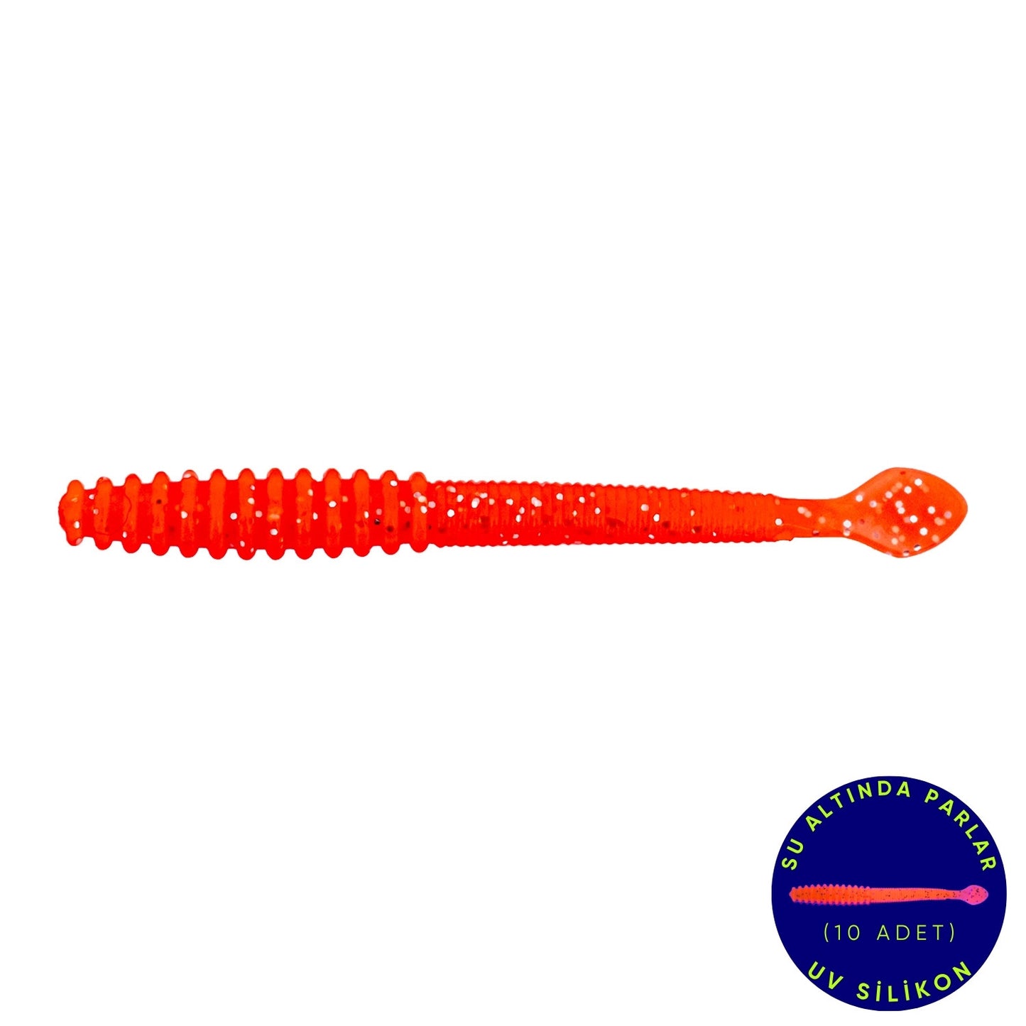 Silikon Kurt Yem - 2,2g 87mm - Fishack Wormix - Flare - UV Silikon