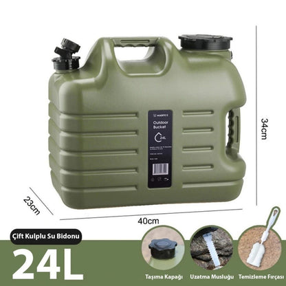 Musluklu Su Bidonu - Madfox Galon Air PE - 24 Litre - Yeşil - 547310
