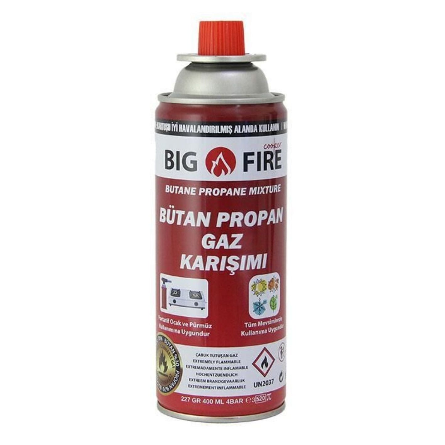 Kamp Ocak Gazı - Valfli Kartuş - Big Fire Power - 227gr - BGF-227