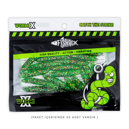 Silikon Kurt Yem - Fishack - 35mm - Peynir Kokulu - 20 Adet - Jungle - Trout Bait