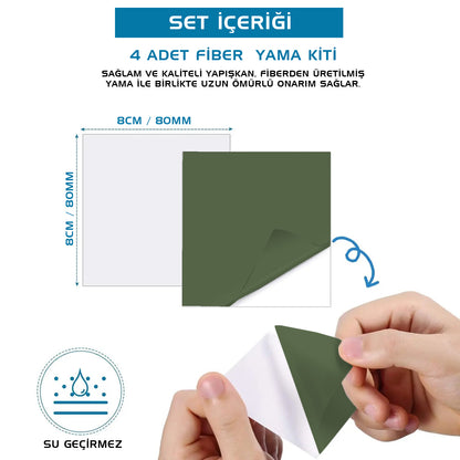 Argeus Kendinden Yapışkanlı Tamir Yaması Haki- (Mont, Şemsiye, Şişme Yatak)